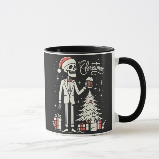 Frohe Weihnachten Skeleton Tasse (Rechts)