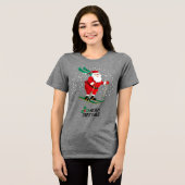 Frohe Weihnachten Skifahren Weihnachten Weihnachts Tri-Blend Shirt (Vorderseite voll)