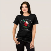 Frohe Weihnachten Skiing Santa Winter Personalisie Tri-Blend Shirt (Vorderseite voll)