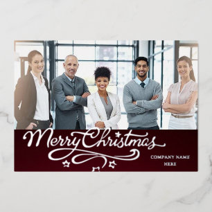 Frohe Weihnachten Skript Corporate Business Foto Folien Feiertagskarte