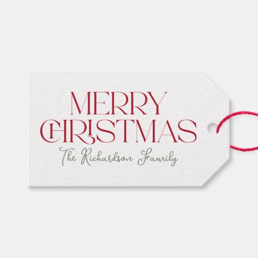 Frohe Weihnachten Skript Geschenkanhänger (Vorderseite (Horizontal))