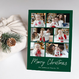 Frohe Weihnachten Skript Grün 6 Fotocollage