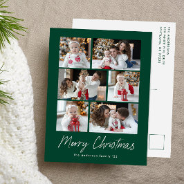 Frohe Weihnachten Skript Grün 6 Fotocollage