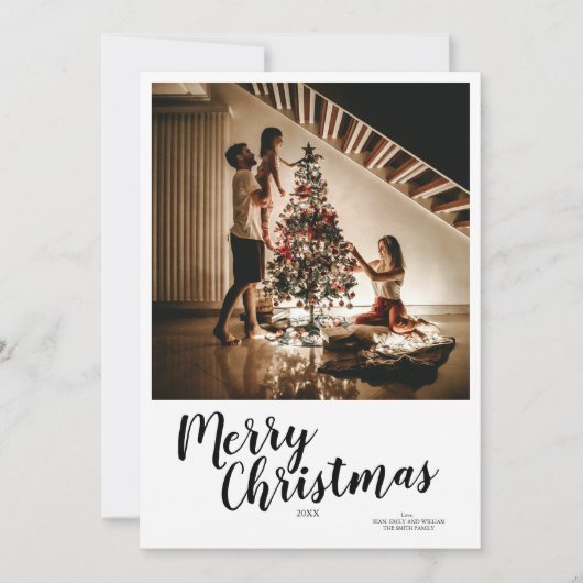 Frohe Weihnachten Skript Individuelle Bäume Karte (Vorderseite)
