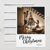 Frohe Weihnachten Skript Individuelle Bäume Karte (Vorne/Hinten)