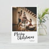 Frohe Weihnachten Skript Individuelle Bäume Karte (Stehend Vorderseite)