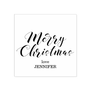 Frohe Weihnachten Skript minimalistisch Gummistempel