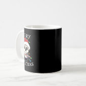 Frohe Weihnachten Skull Skeleton Männer Frauen Kaffeetasse (Vorderseite Links)