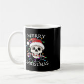 Frohe Weihnachten Skull Skeleton Männer Frauen Kaffeetasse (Links)
