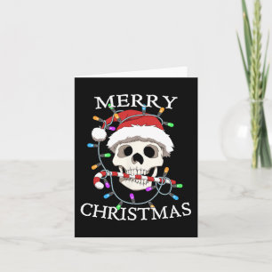 Frohe Weihnachten Skull Skeleton Männer Frauen Karte