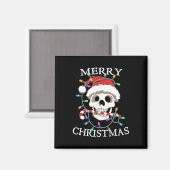 Frohe Weihnachten Skull Skeleton Männer Frauen Magnet (Vorderseite/Rückseite)