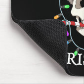 Frohe Weihnachten Skull Skeleton Männer Frauen Mousepad (Ecke)