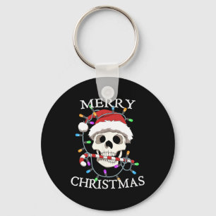 Frohe Weihnachten Skull Skeleton Männer Frauen Schlüsselanhänger