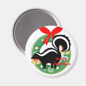 frohe weihnachten skunk magnet (Vorderseite/Rückseite)