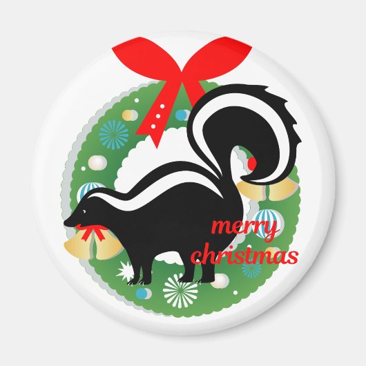 frohe weihnachten skunk magnet (Vorne)