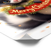 Frohe Weihnachten Skunk Print Poster (Ecke)