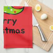 Frohe Weihnachten Skurriles Baumdesign Geschirrtuch (Viertel Falte)