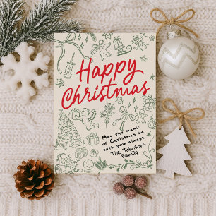 Frohe Weihnachten Skurristische Weihnachtskarte