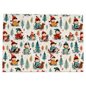 Frohe Weihnachten | Sledchildren Weihnachten Große Geschenktüte (Rückseite)