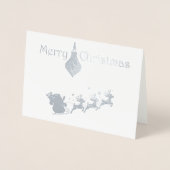 Frohe Weihnachten - Sleigh-Foto Folienkarte (Vorderseite)