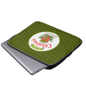 Frohe Weihnachten Sleigh Red Green Snowflake Muste Laptopschutzhülle (Vorne Knopf)
