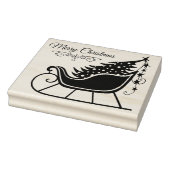 Frohe Weihnachten Sleigh Tree Holiday Gummistempel (Stempel)