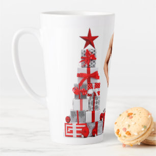Frohe Weihnachten SlipperyJoe rot weiß silber Gesc Milchtasse