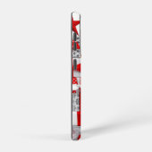 Frohe Weihnachten SlipperyJoe rot weiß Silber Gesc Samsung Galaxy Hülle (Rechte Seite)