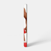 Frohe Weihnachten SlipperyJoe rot weiß Silber Gesc Samsung Galaxy Hülle (Linke Seite)