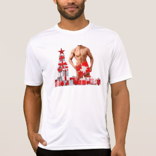 Frohe Weihnachten SlipperyJoe rot weiß silber Gesc T-Shirt