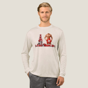 Frohe Weihnachten SlipperyJoe rot weiß silber Gesc Tri-Blend Shirt