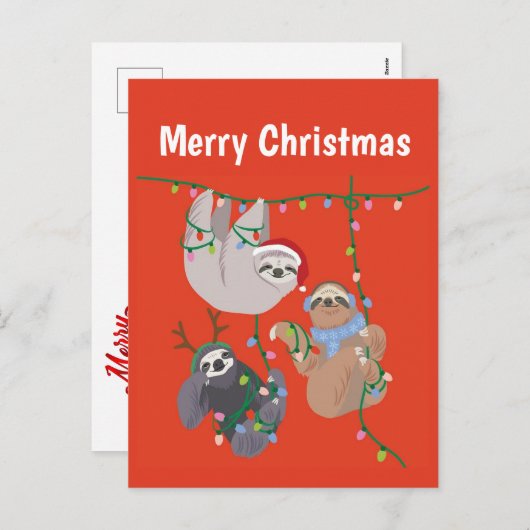 Frohe Weihnachten Sloth (Vorne/Hinten)