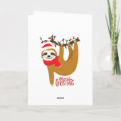 Frohe Weihnachten Sloth (Rückseite)