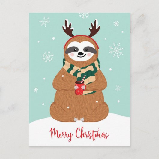 Frohe Weihnachten Sloth (Vorderseite)