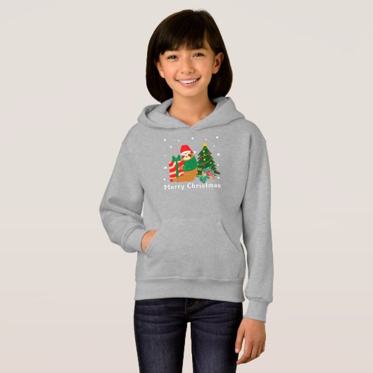 Frohe Weihnachten Sloth Christmas Hoodie (Vorne ganz)