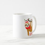 Frohe Weihnachten Sloth Kaffeetasse (VorderseiteRechts)