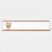 Frohe Weihnachten Sloth Schreibtischnamensplakette (Vorderseite )