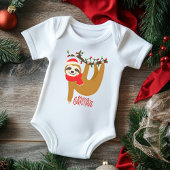 Frohe Weihnachten Sloth | Urlaub Baby Strampler