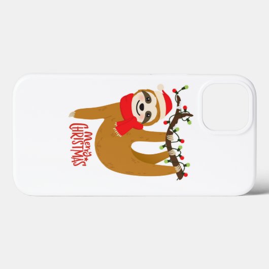 Frohe Weihnachten Sloth | Urlaub Case-Mate iPhone Hülle (Rückseite (Horizontal))