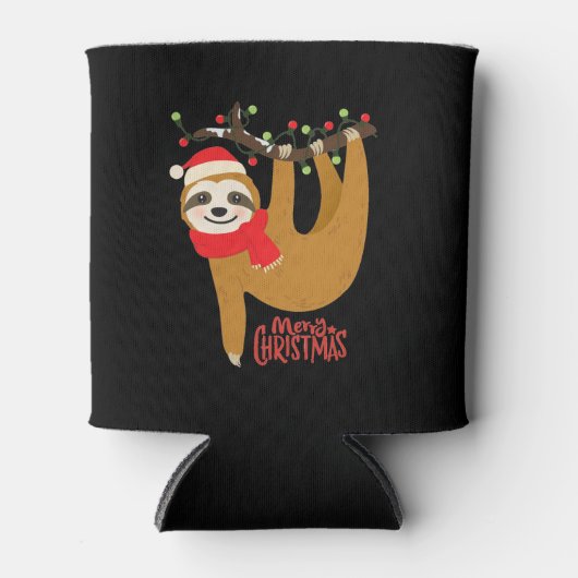 Frohe Weihnachten Sloth | Urlaub Dosenkühler (Vorderseite)