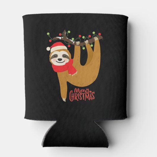 Frohe Weihnachten Sloth | Urlaub Dosenkühler (Rückseite)