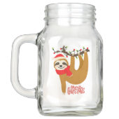Frohe Weihnachten Sloth | Urlaub Einmachglas (Rückseite)