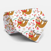 Frohe Weihnachten Sloth | Urlaub Krawatte (Gerollt)