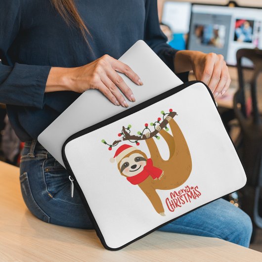 Frohe Weihnachten Sloth | Urlaub Laptopschutzhülle