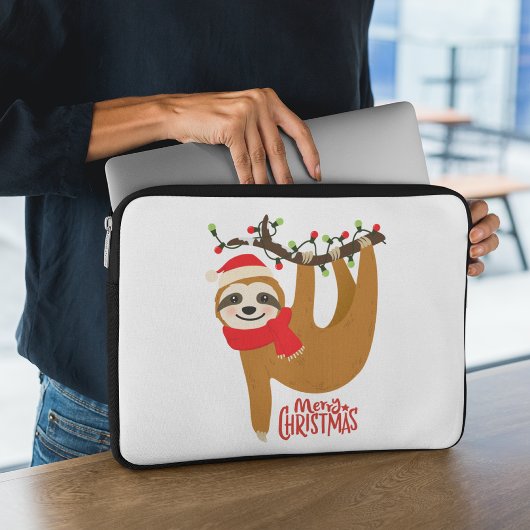 Frohe Weihnachten Sloth | Urlaub Laptopschutzhülle