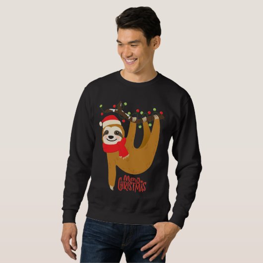 Frohe Weihnachten Sloth | Urlaub Sweatshirt (Vorne ganz)