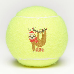 Frohe Weihnachten Sloth Urlaub Tennisbälle