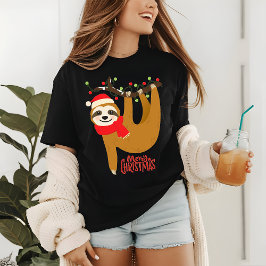 Frohe Weihnachten Sloth | Urlaub Tri-Blend Shirt