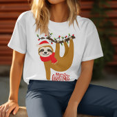 Frohe Weihnachten Sloth | Urlaub Tri-Blend Shirt
