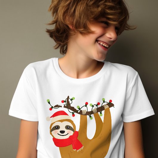 Frohe Weihnachten Sloth | Urlaub Tri-Blend Shirt